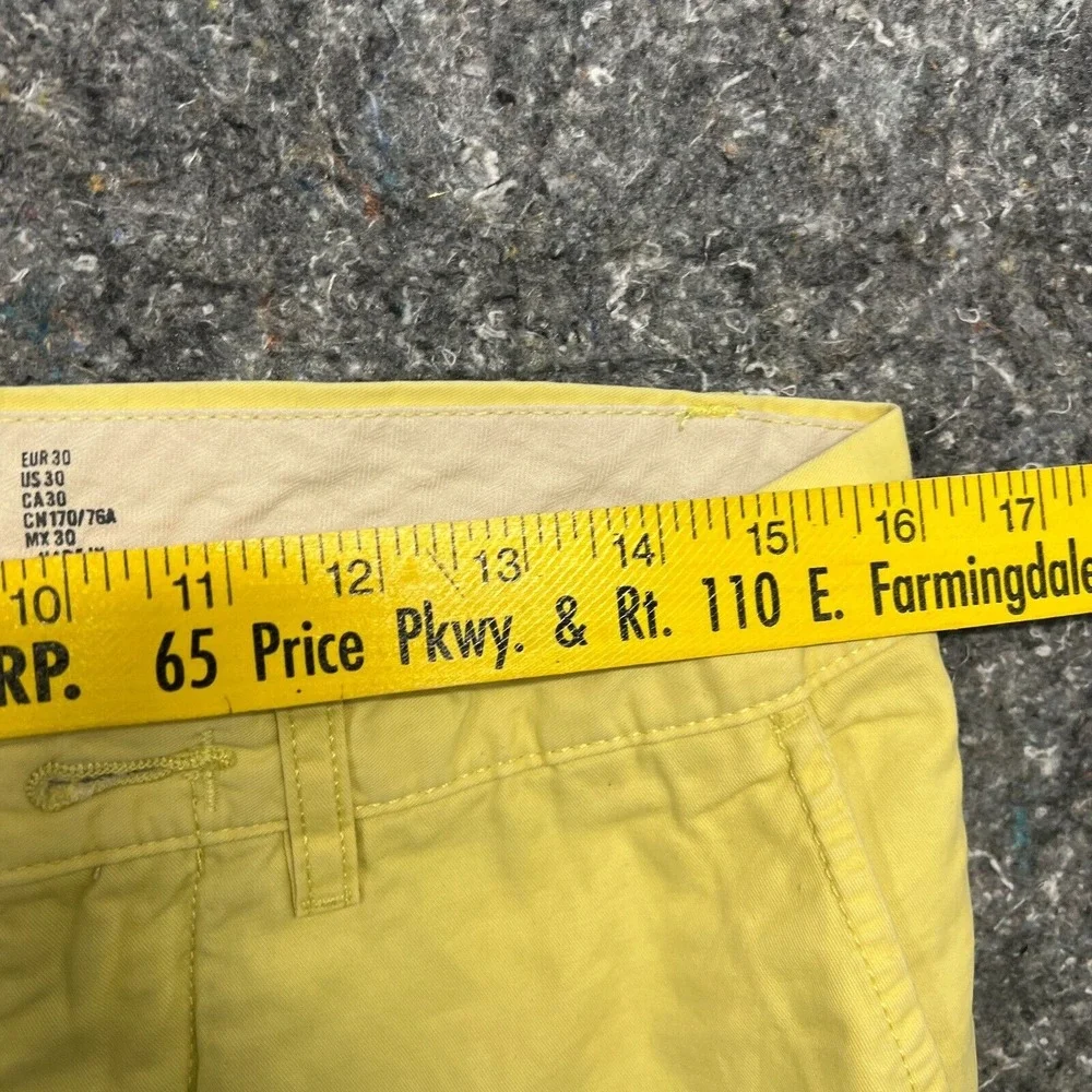 HM LOGG Mens Yellow Chino Shorts Size 30 Regular Fit Cotton‎ Summer Casual